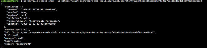 Az-Keyvault- secret-show